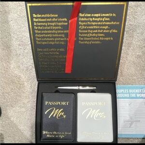 Mr & Mrs Couples Passport Covers